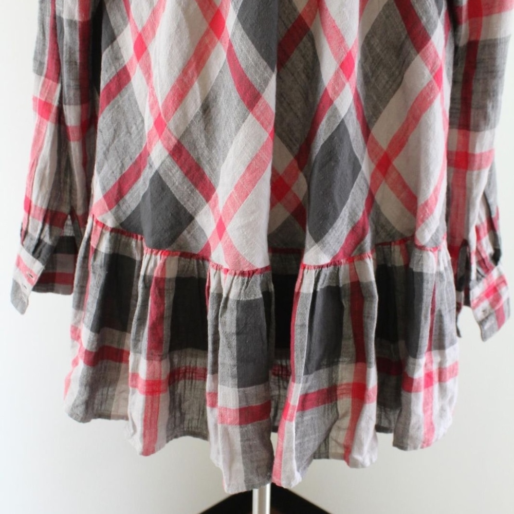 Free People Peppy in Plaid Button Front Shirt - Picture 4 of 7